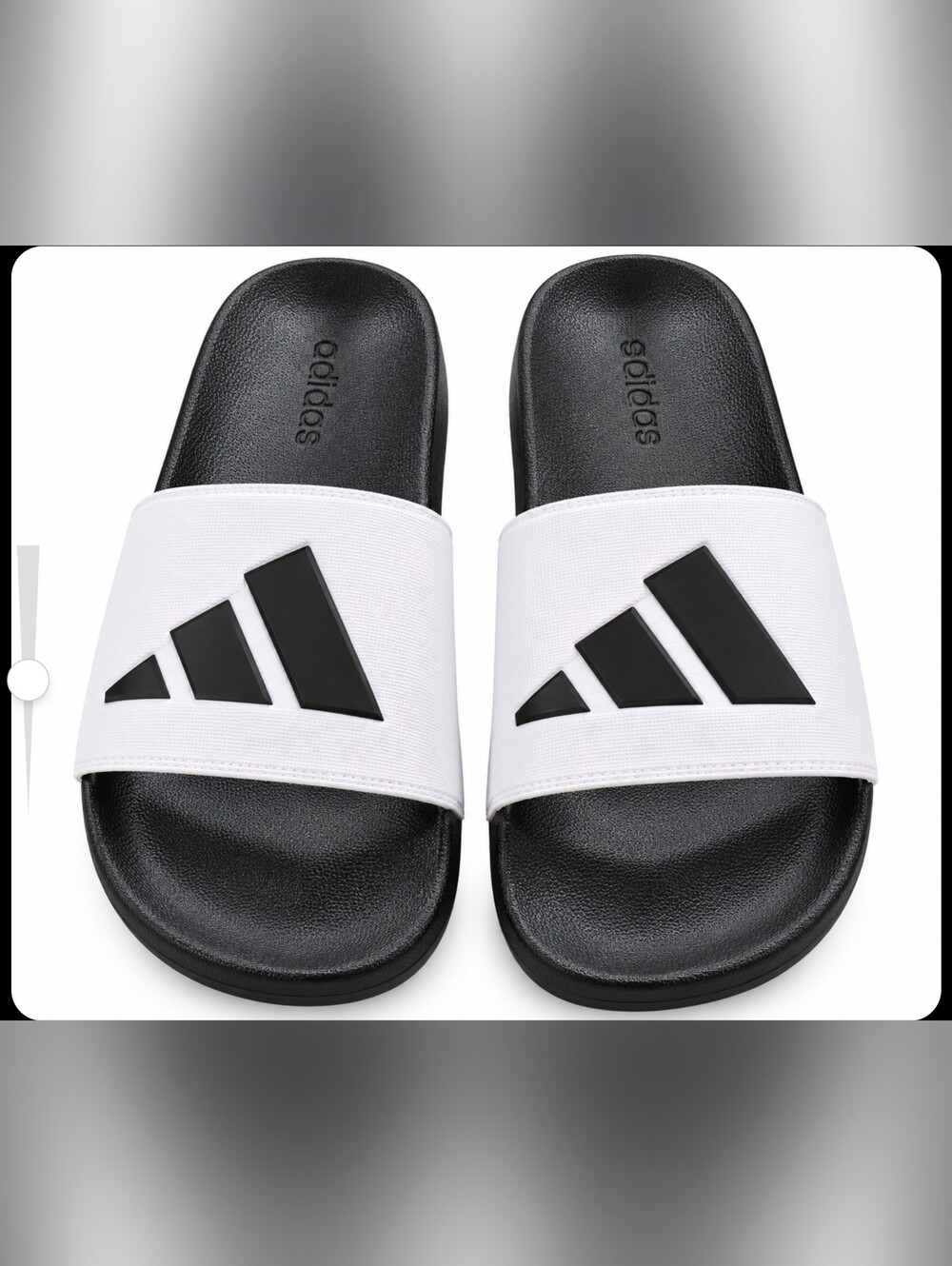 Adidas Adilette Comfort Slides Black White slides MEN SIZE 18 slip on sandals